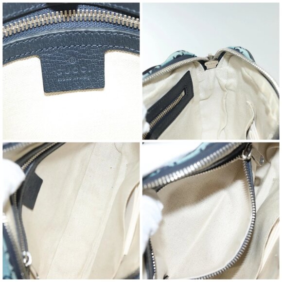 GUCCI GG Canvas Waist Bag Blue Silver 658657 Auth 139364 - Picture 15 of 16